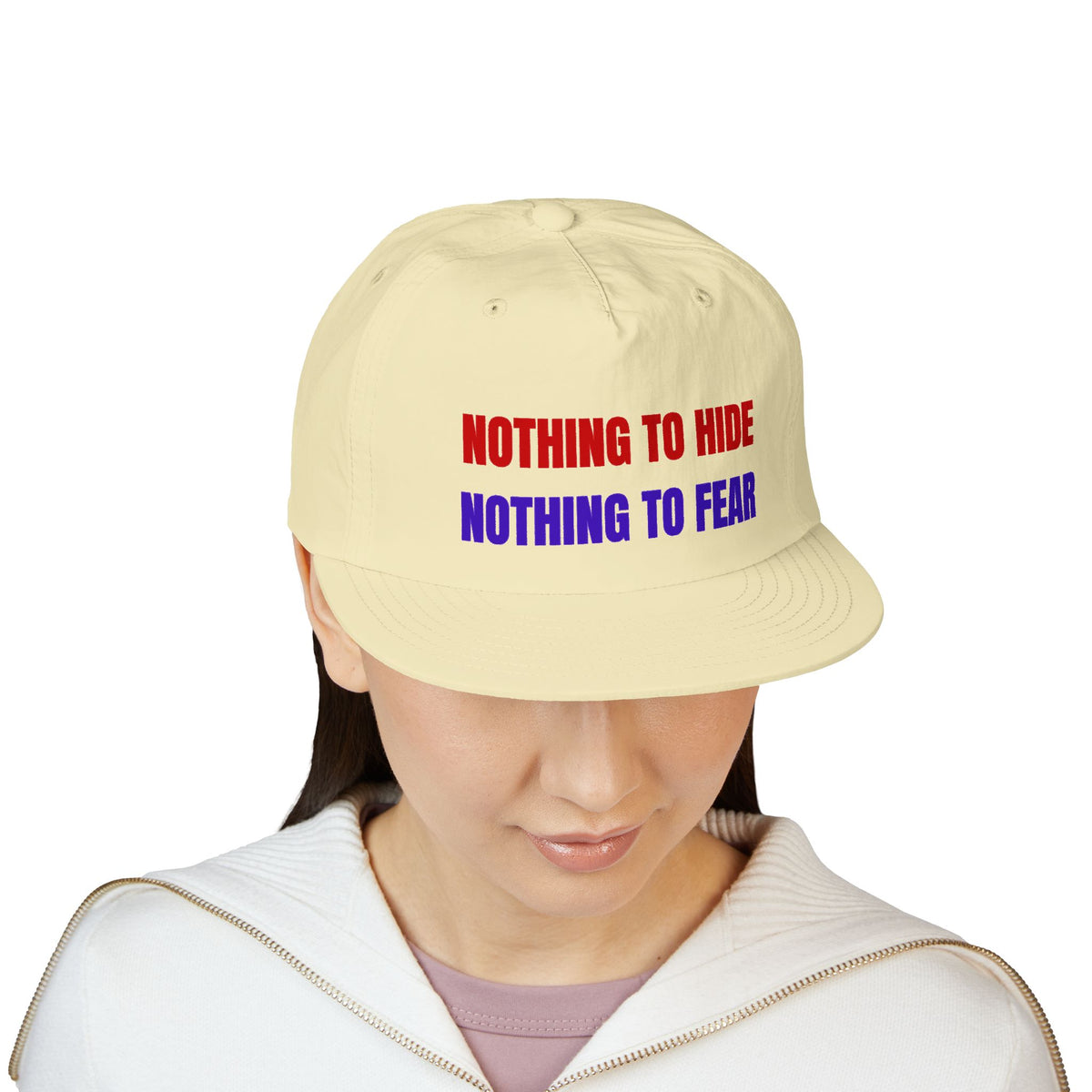 Surf Cap — "Nothing to Hide, Nothing to Fear" Embroidered Streetwear Hat