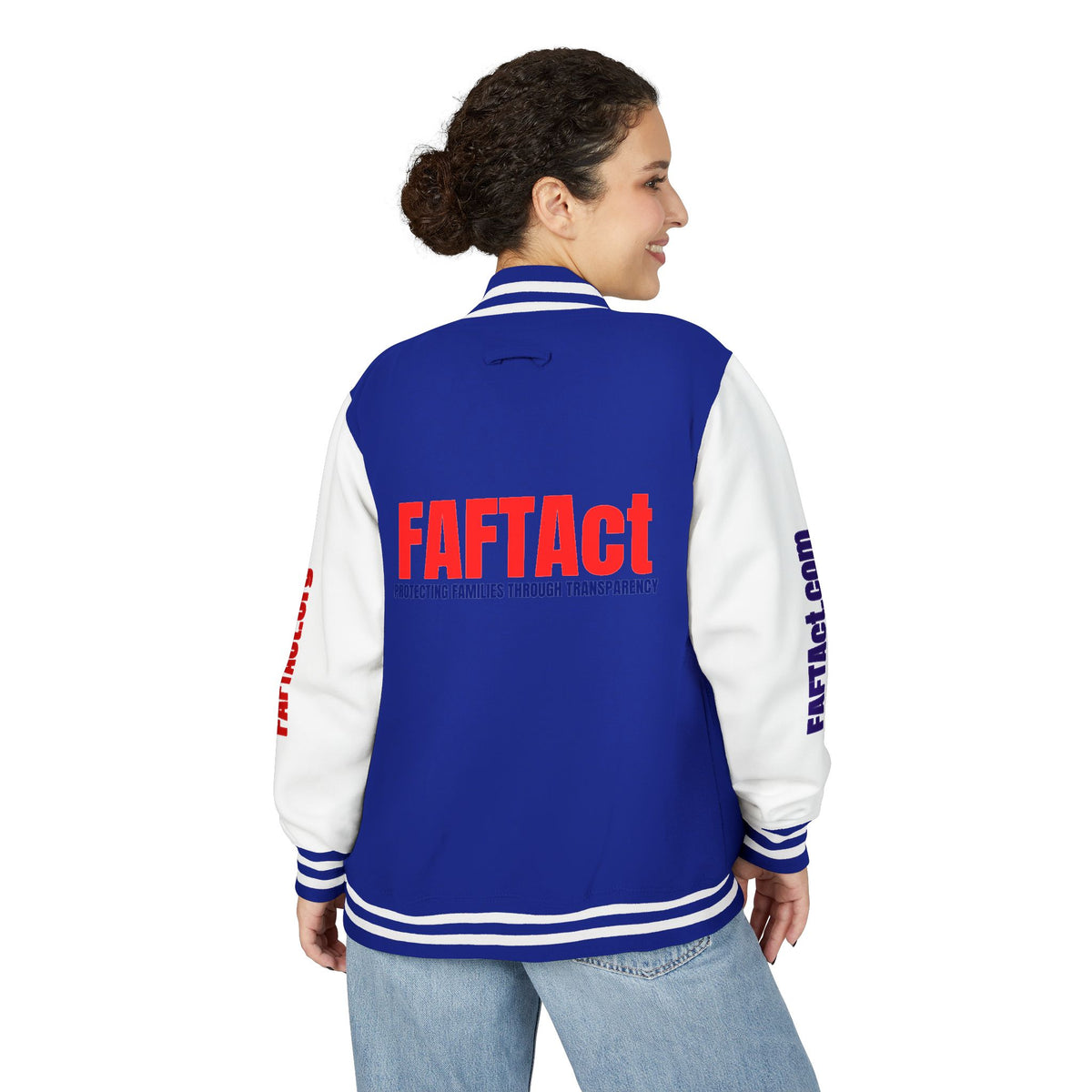 Letterman Varsity Jacket with “FAFTAct” Chest Logo