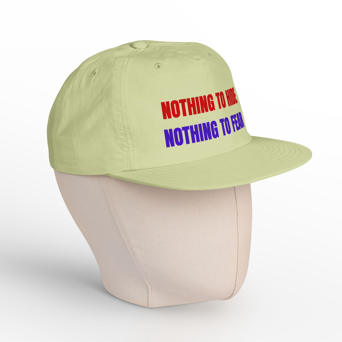 Surf Cap — "Nothing to Hide, Nothing to Fear" Embroidered Streetwear Hat