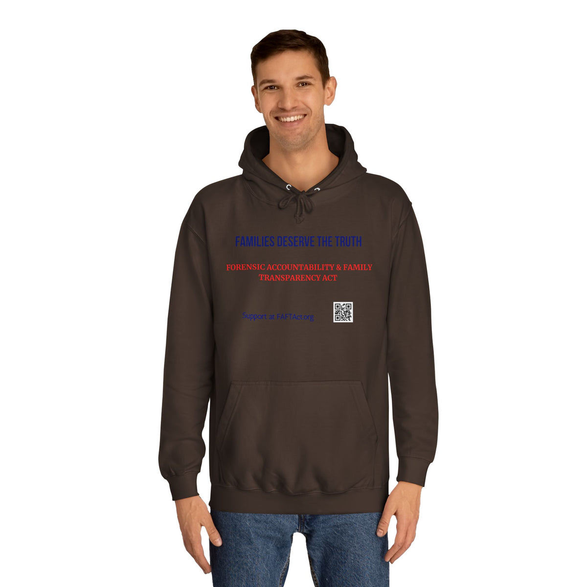 Families Deserve The Truth Hoodie (Red/Blue) Colors
