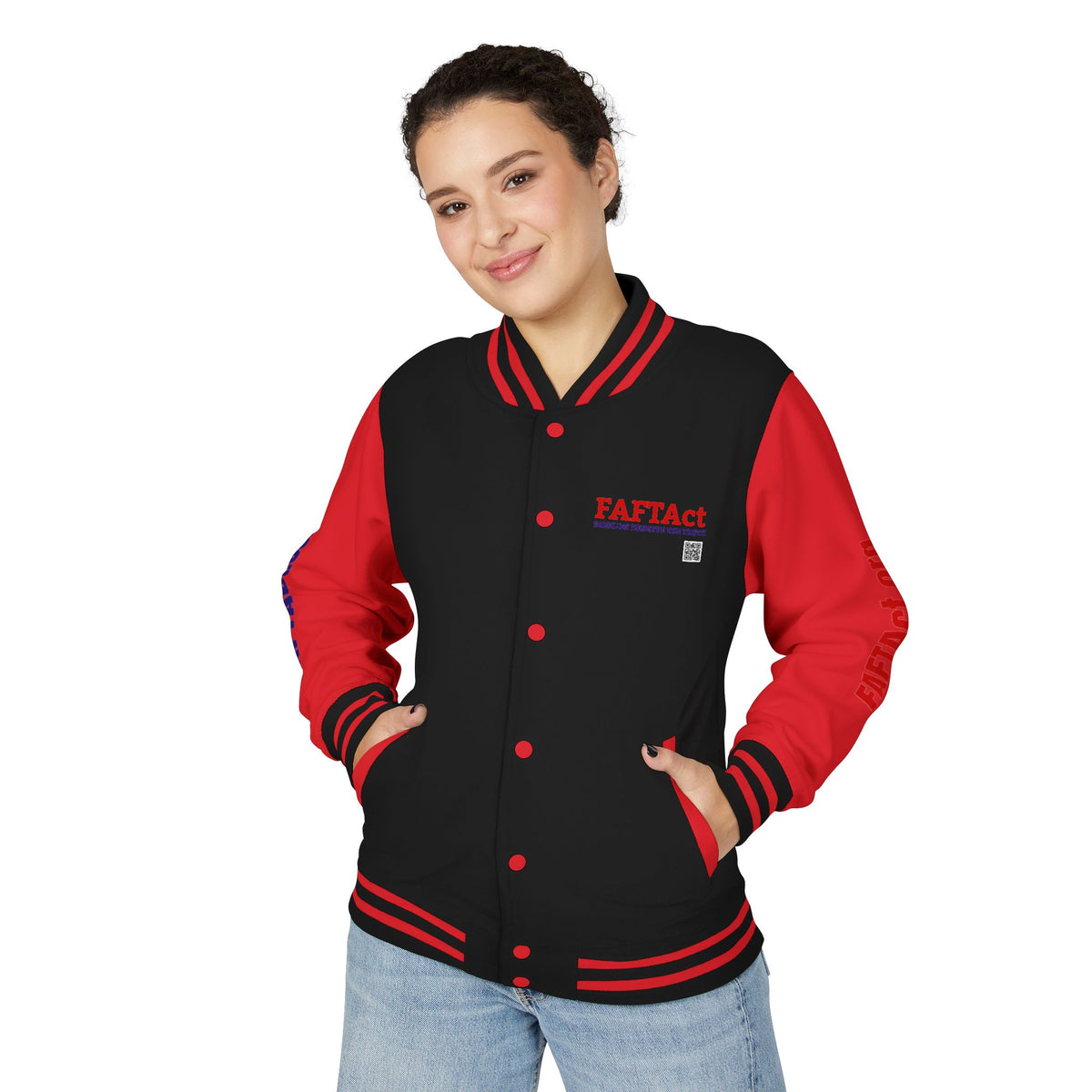 Letterman Varsity Jacket with “FAFTAct” Chest Logo