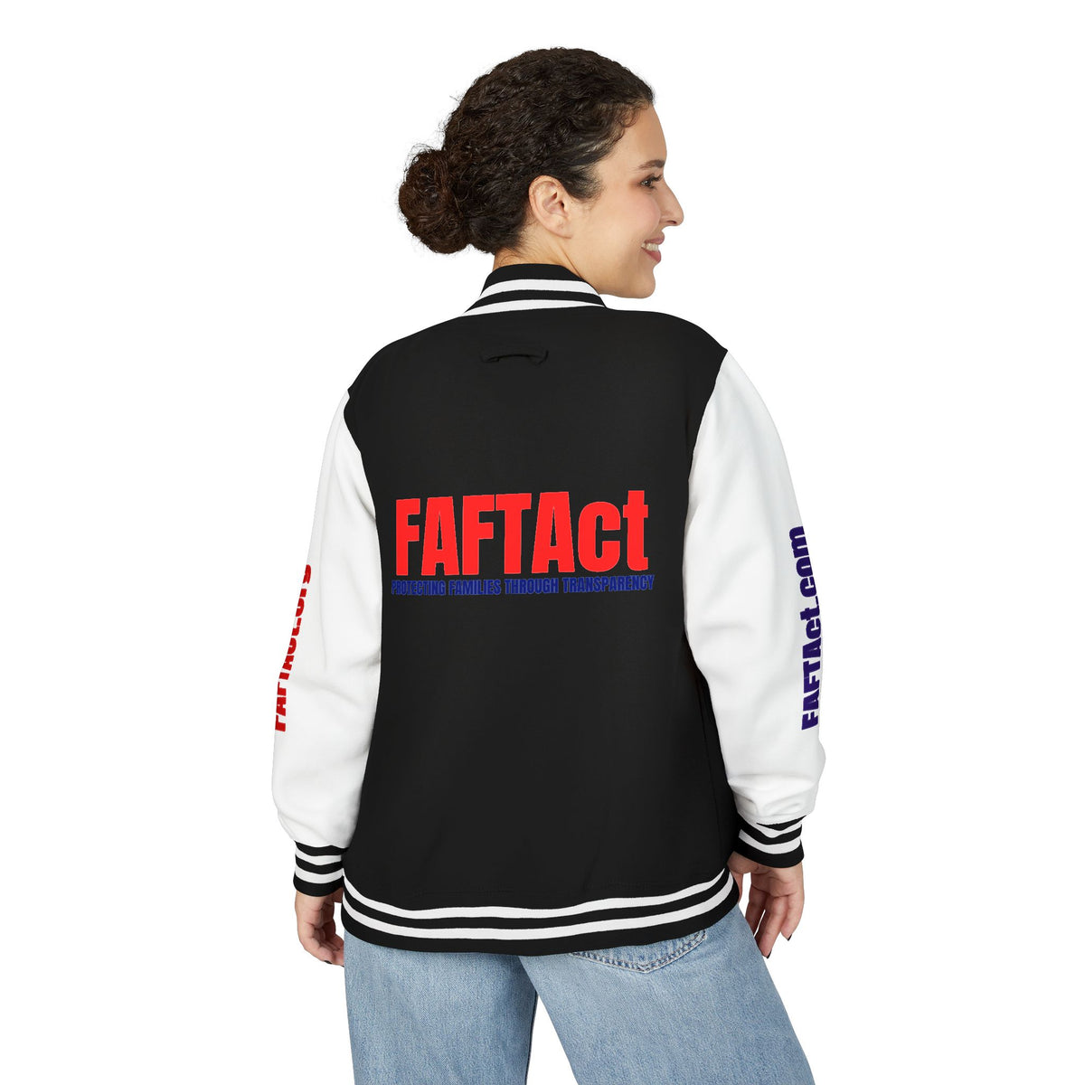 Letterman Varsity Jacket with “FAFTAct” Chest Logo