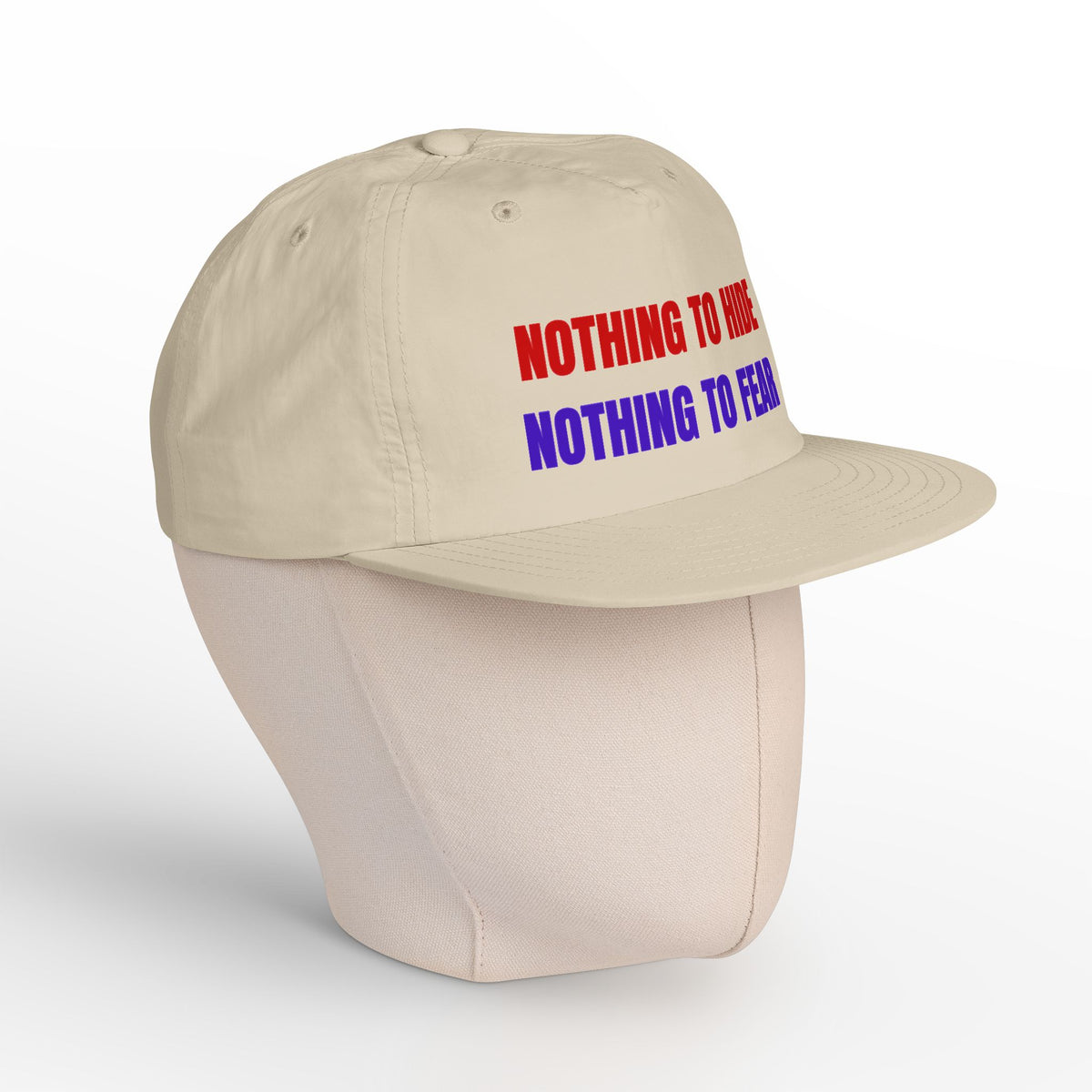 Surf Cap — "Nothing to Hide, Nothing to Fear" Embroidered Streetwear Hat
