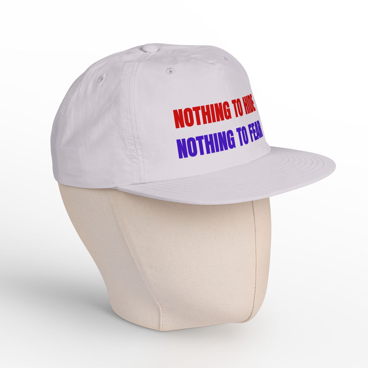 Surf Cap — "Nothing to Hide, Nothing to Fear" Embroidered Streetwear Hat