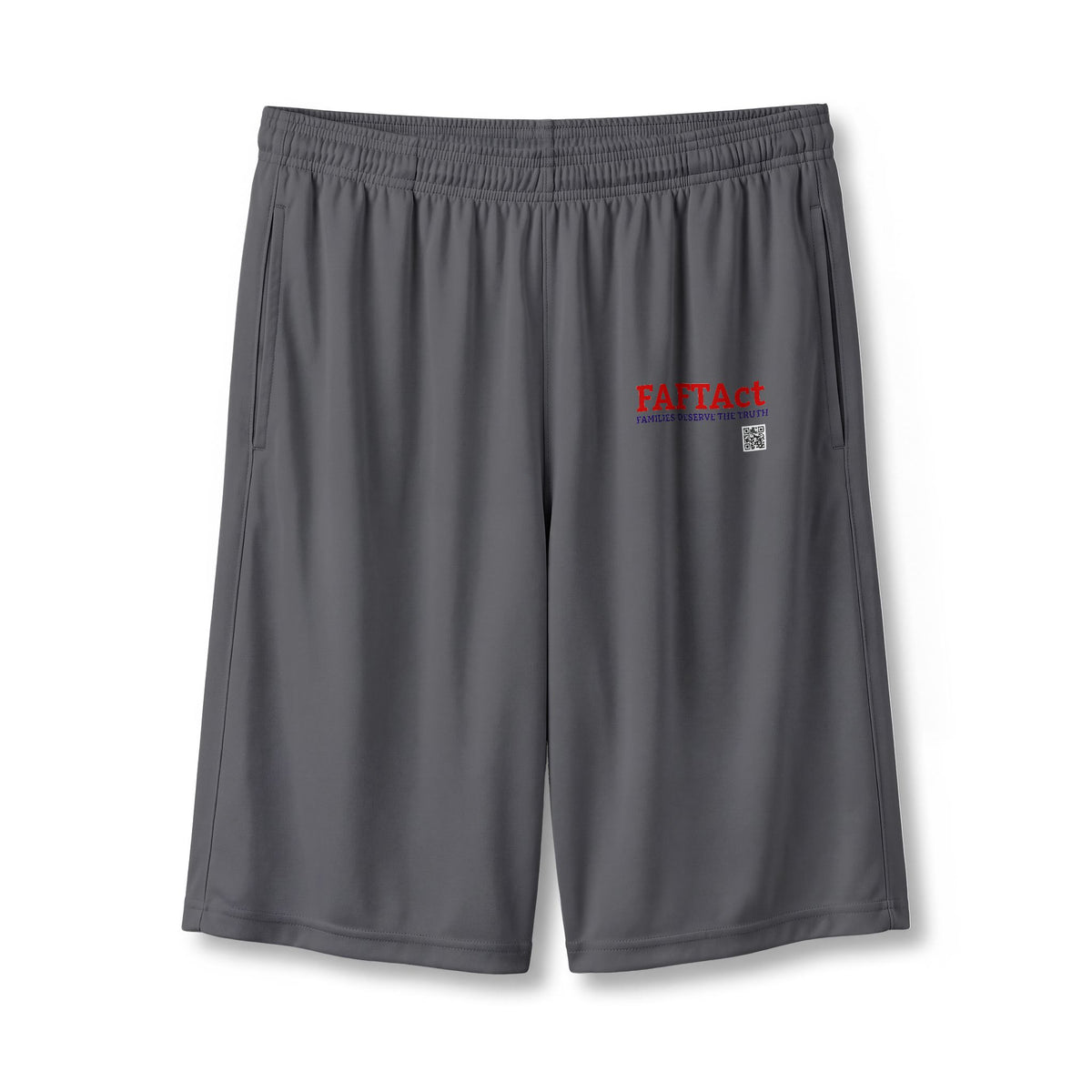 Athletic Shorts — "FATFact" Pocketed 7" Performance Shorts