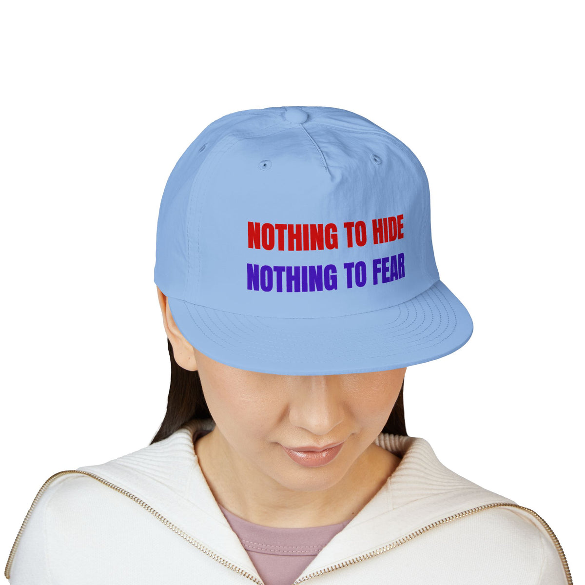 Surf Cap — "Nothing to Hide, Nothing to Fear" Embroidered Streetwear Hat