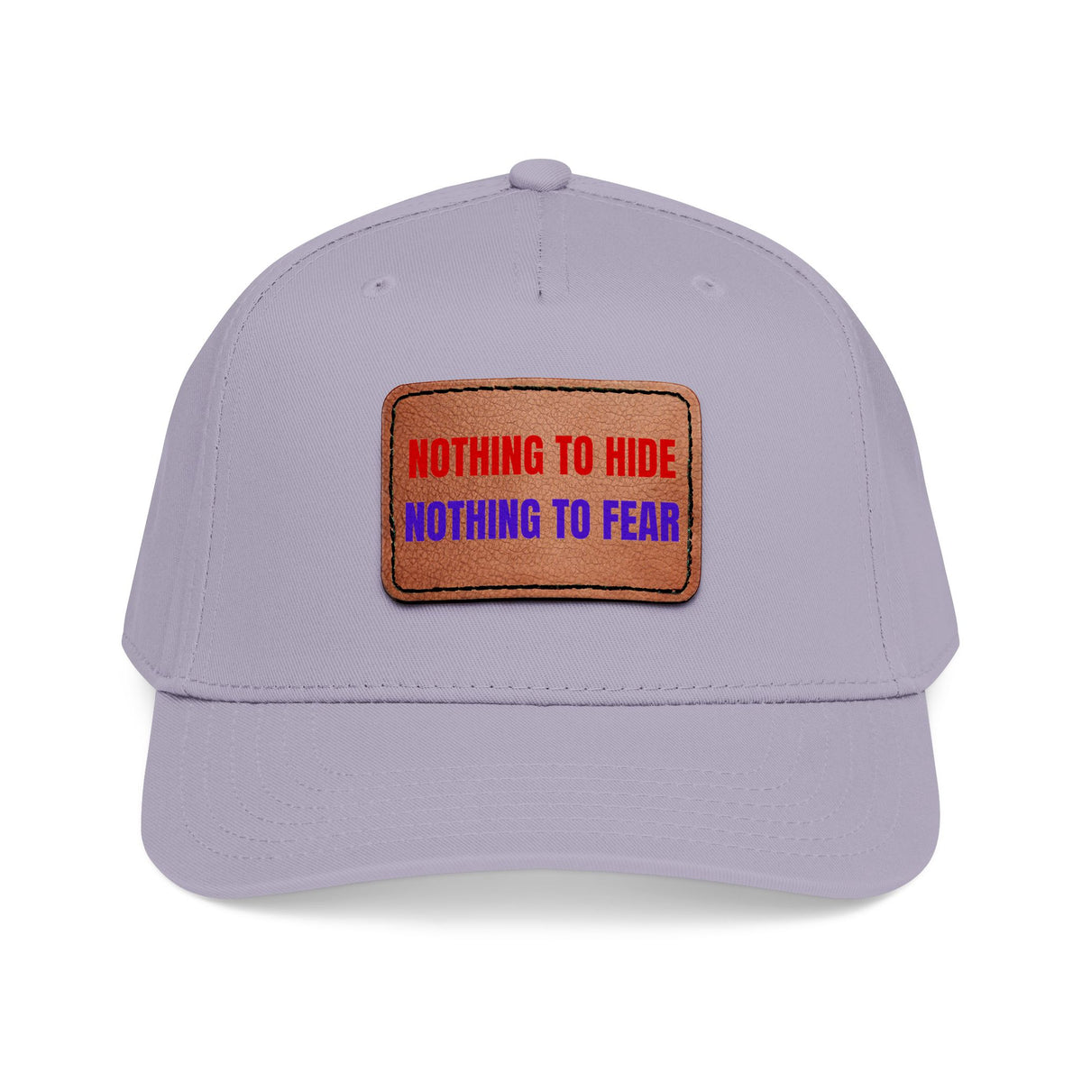 Nothing to Hide Mid Profile Baseball Cap with Leather Patch (Rectangle)