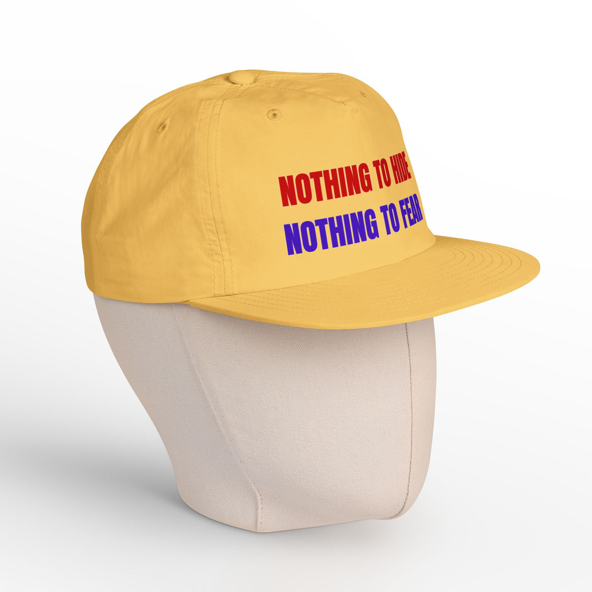 Surf Cap — "Nothing to Hide, Nothing to Fear" Embroidered Streetwear Hat