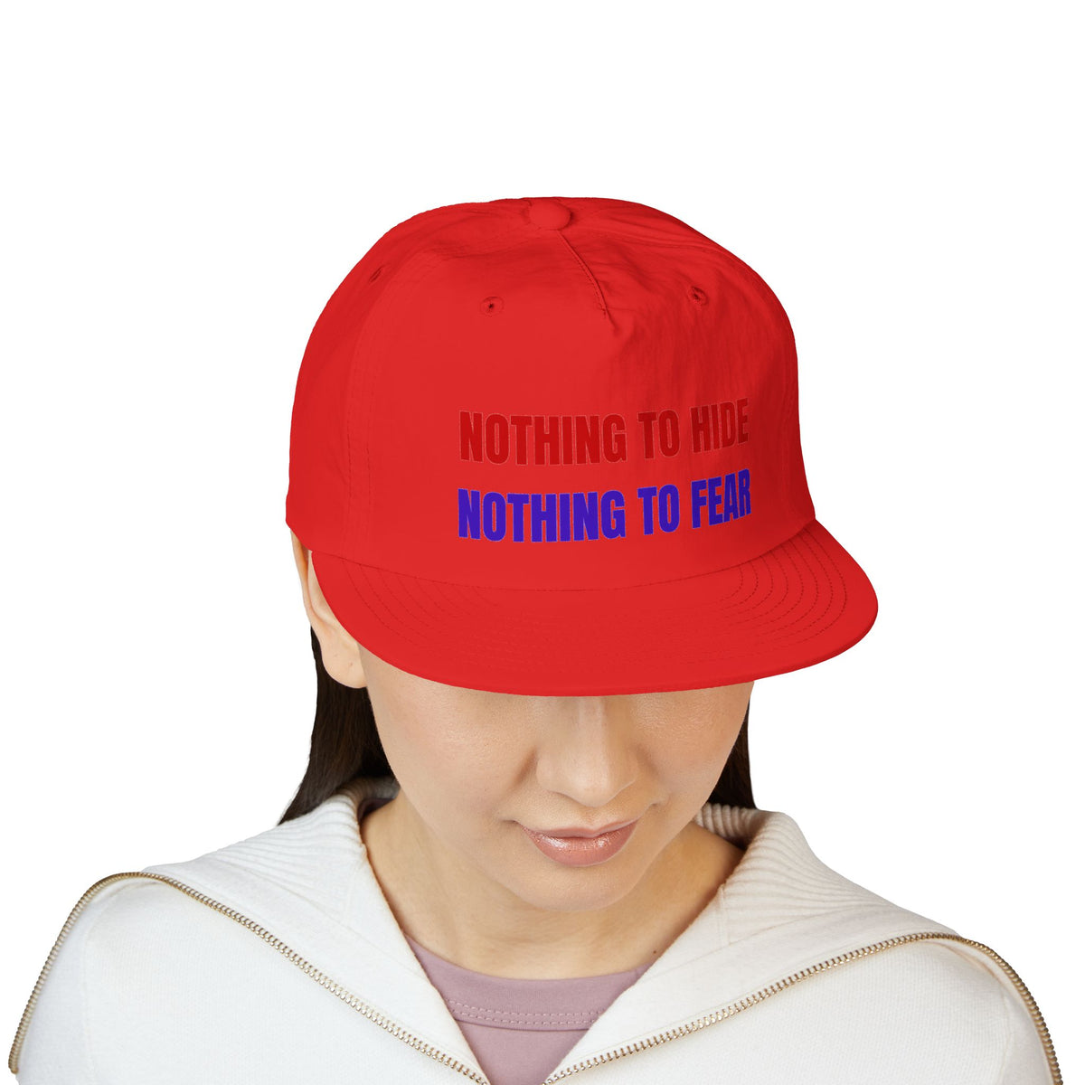 Surf Cap — "Nothing to Hide, Nothing to Fear" Embroidered Streetwear Hat