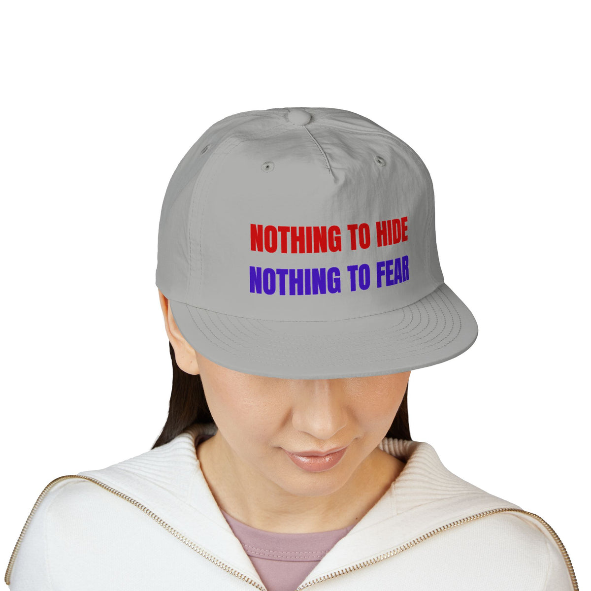 Surf Cap — "Nothing to Hide, Nothing to Fear" Embroidered Streetwear Hat