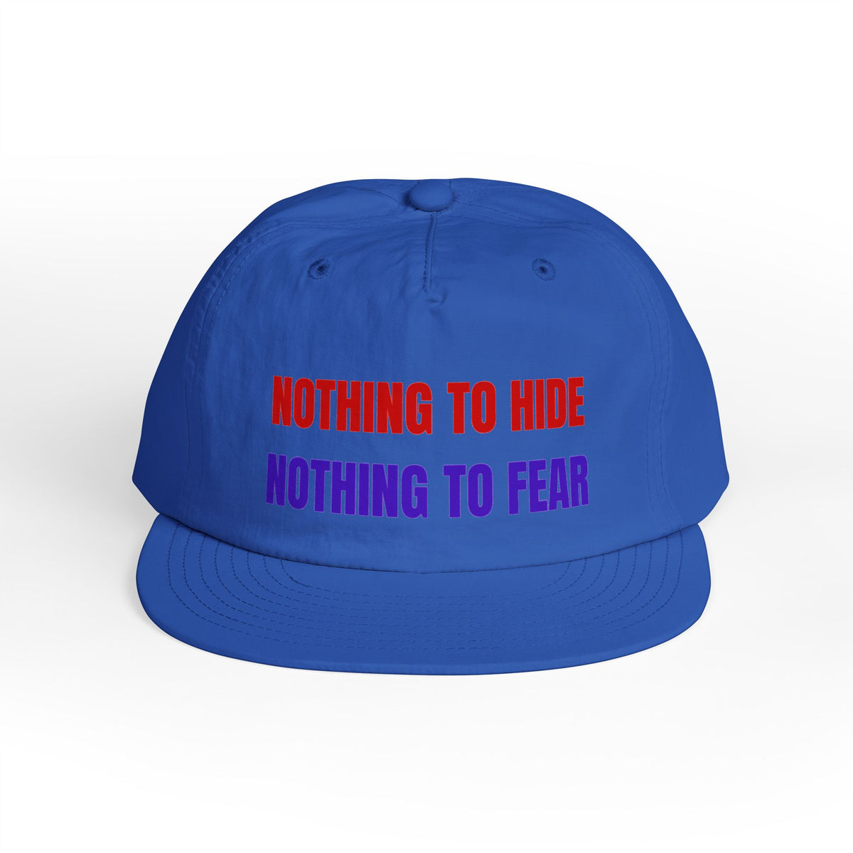 Surf Cap — "Nothing to Hide, Nothing to Fear" Embroidered Streetwear Hat