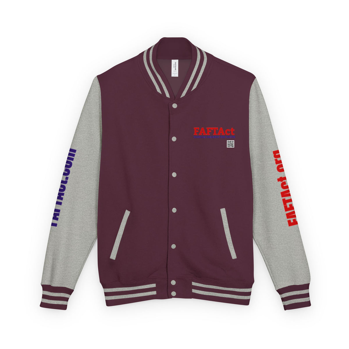 Letterman Varsity Jacket with “FAFTAct” Chest Logo