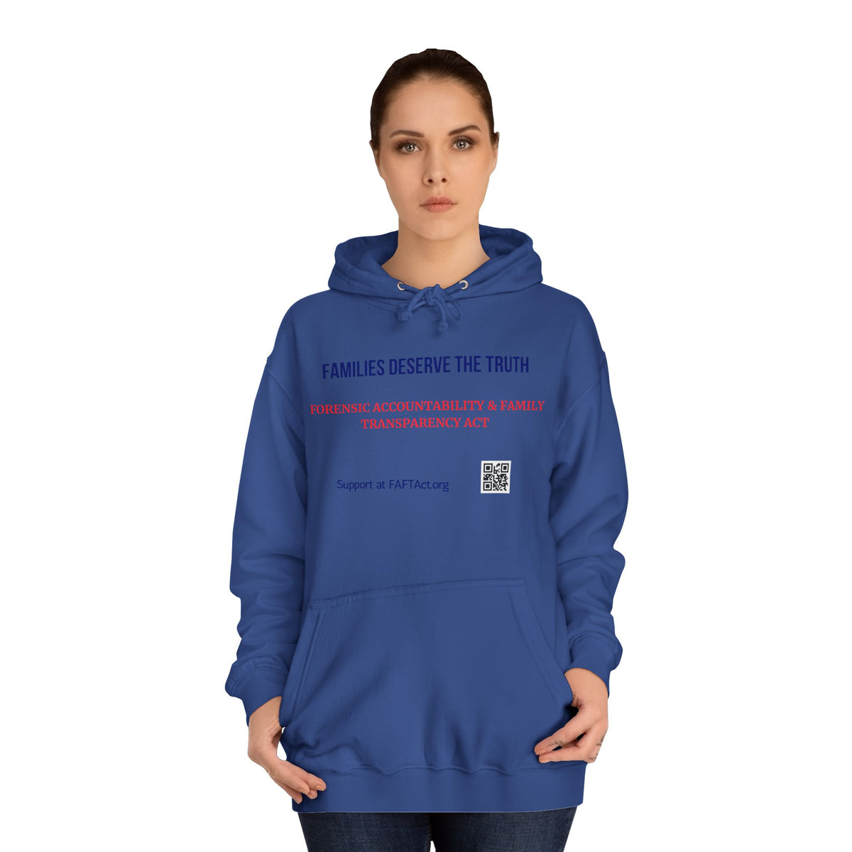 Families Deserve The Truth Hoodie (Red/Blue) Colors