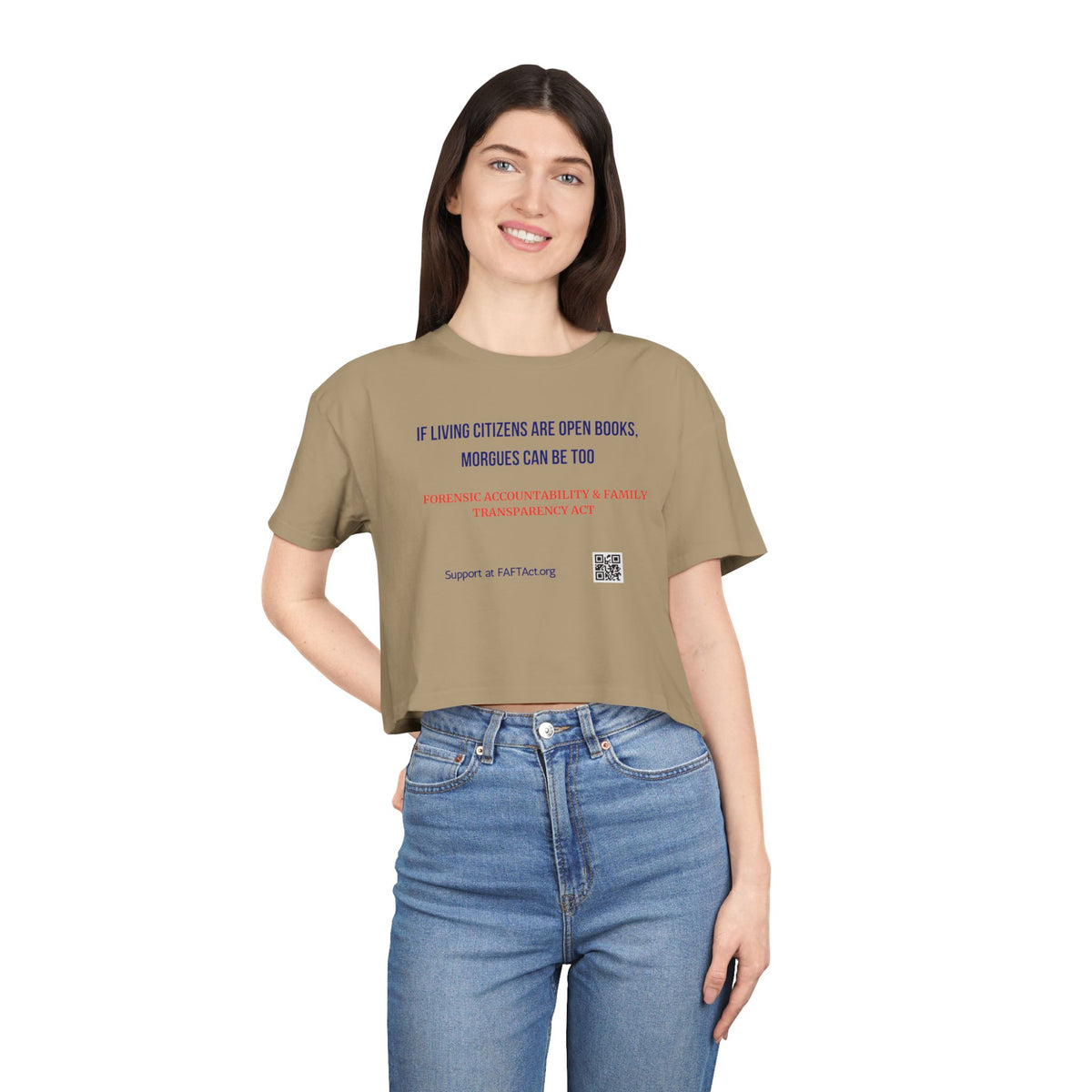 Women's Crop If Living Citizens — Graphic Tee