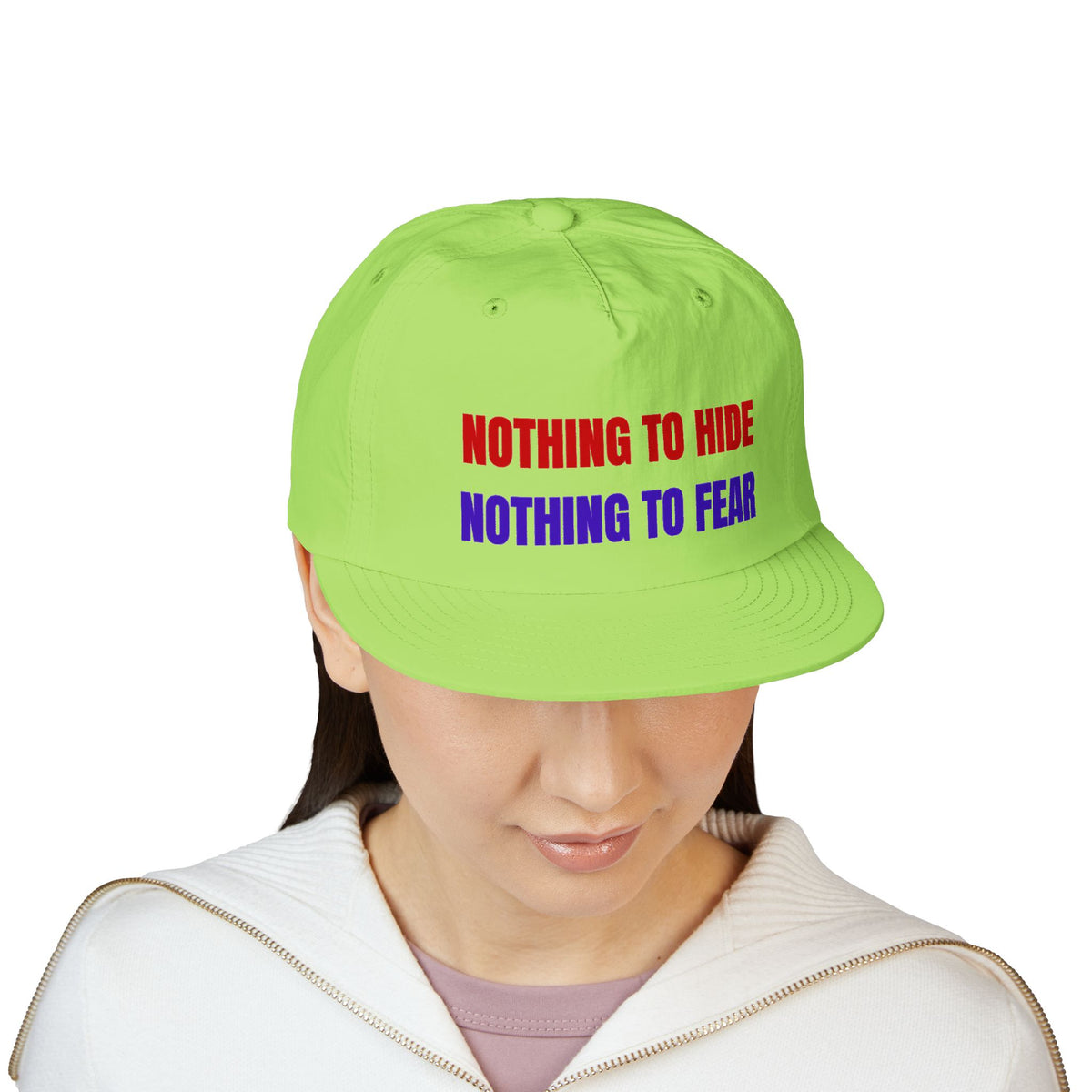 Surf Cap — "Nothing to Hide, Nothing to Fear" Embroidered Streetwear Hat