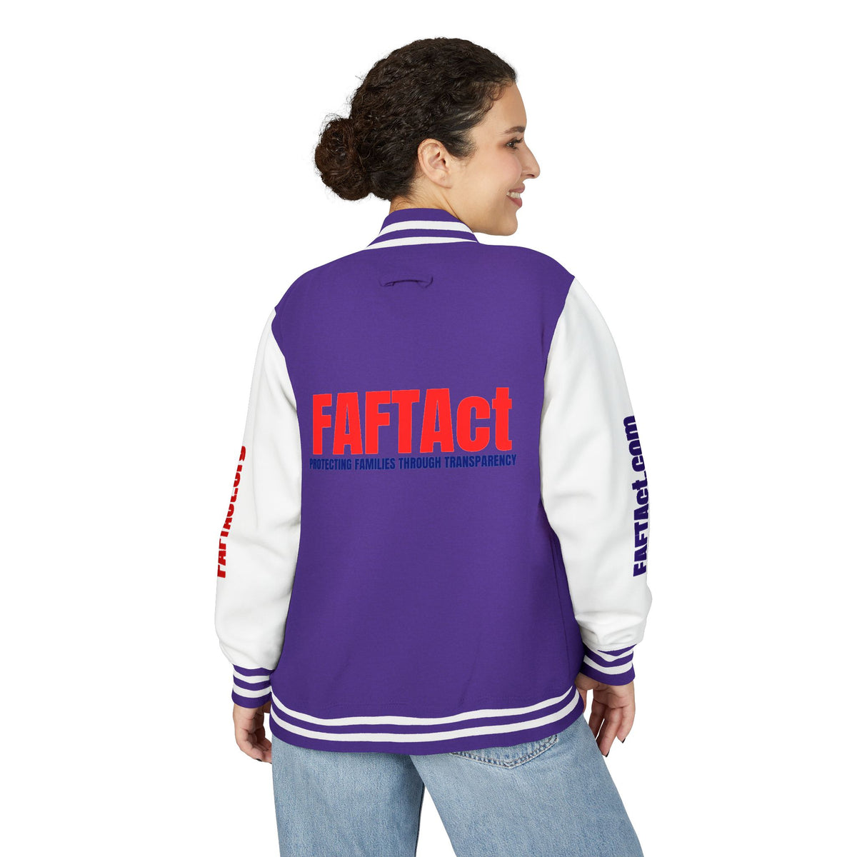 Letterman Varsity Jacket with “FAFTAct” Chest Logo