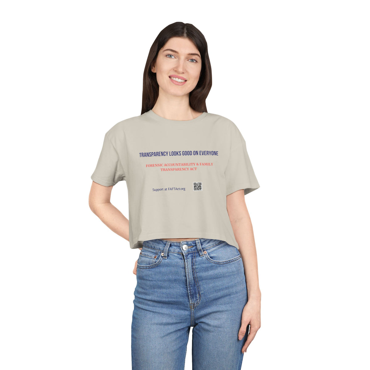 Women's Crop Transparency Looks Good — Graphic Tee