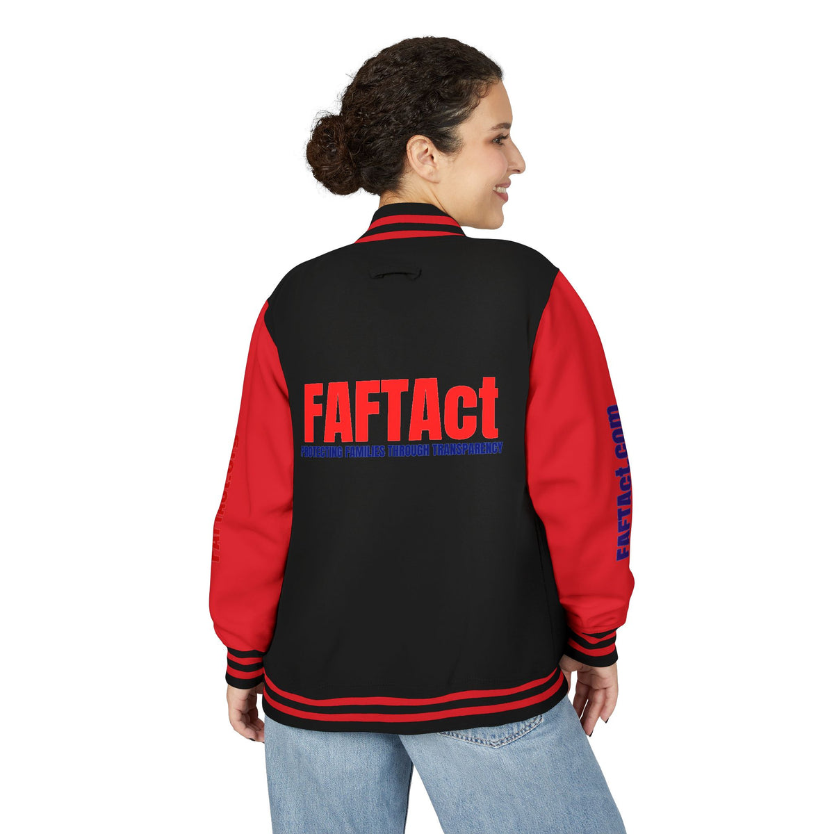 Letterman Varsity Jacket with “FAFTAct” Chest Logo