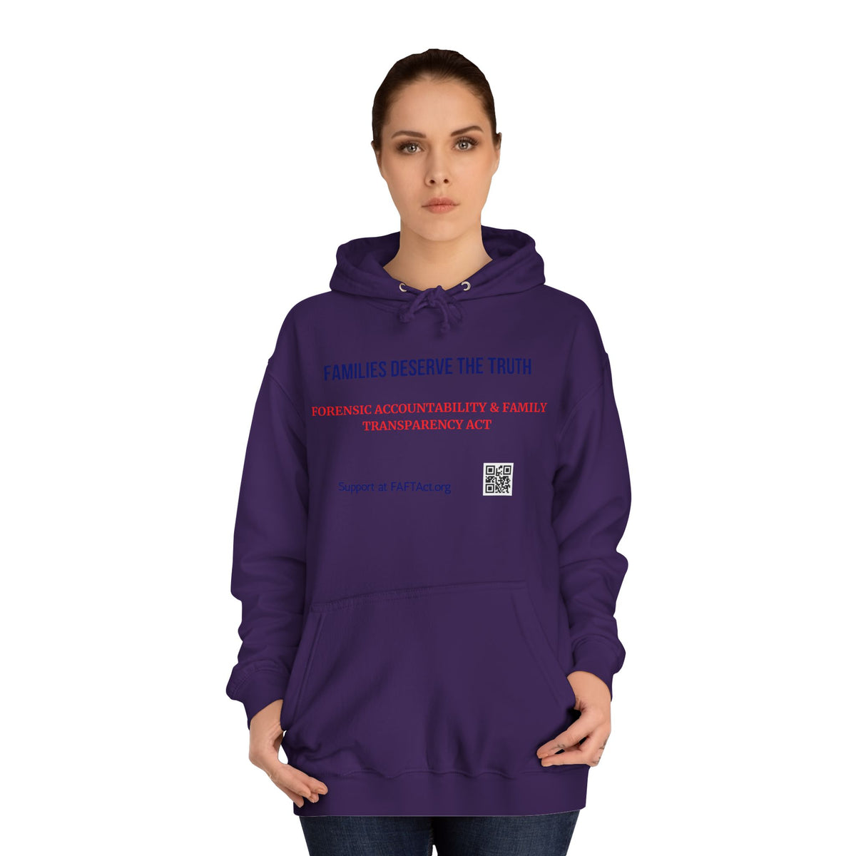 Families Deserve The Truth Hoodie (Red/Blue) Colors