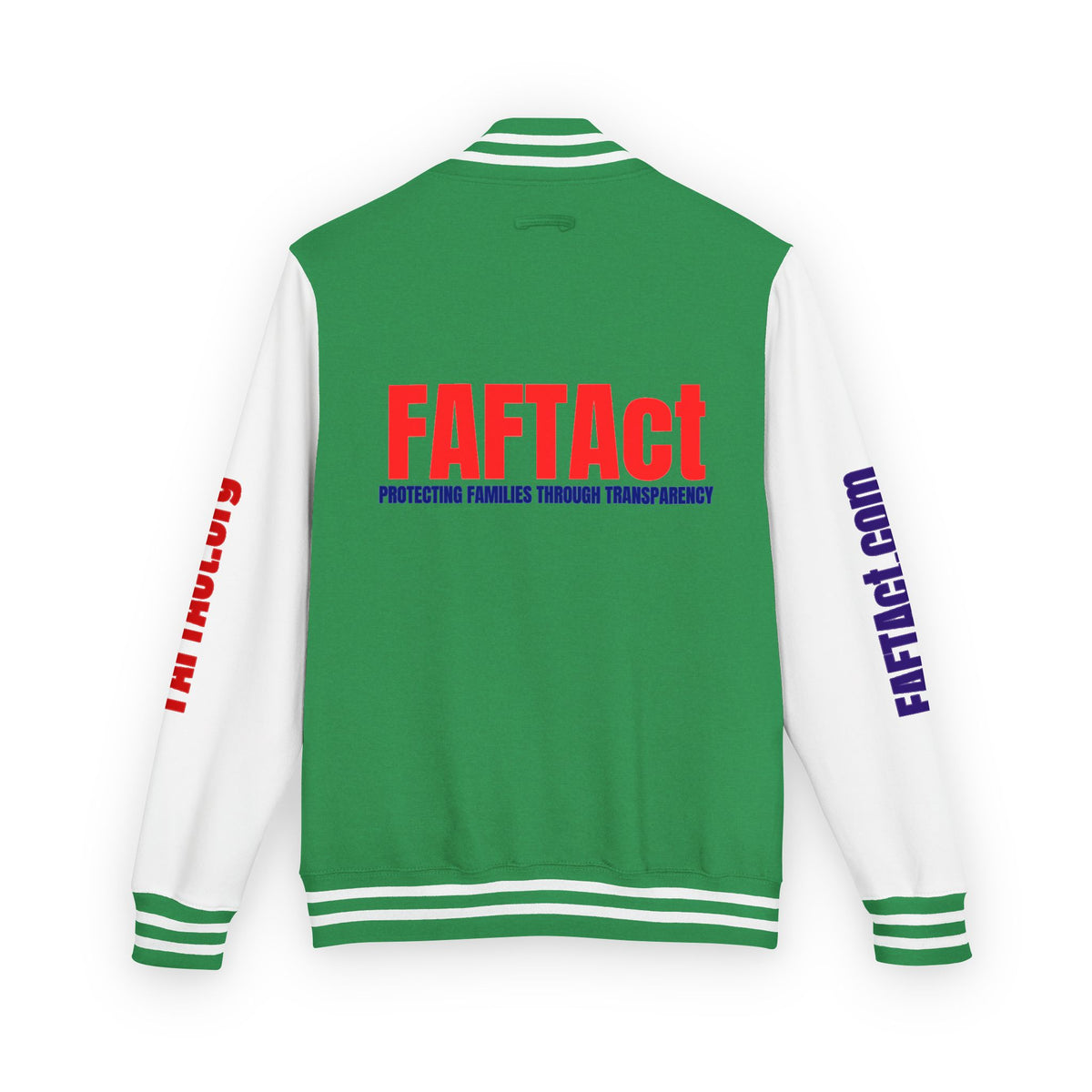 Letterman Varsity Jacket with “FAFTAct” Chest Logo