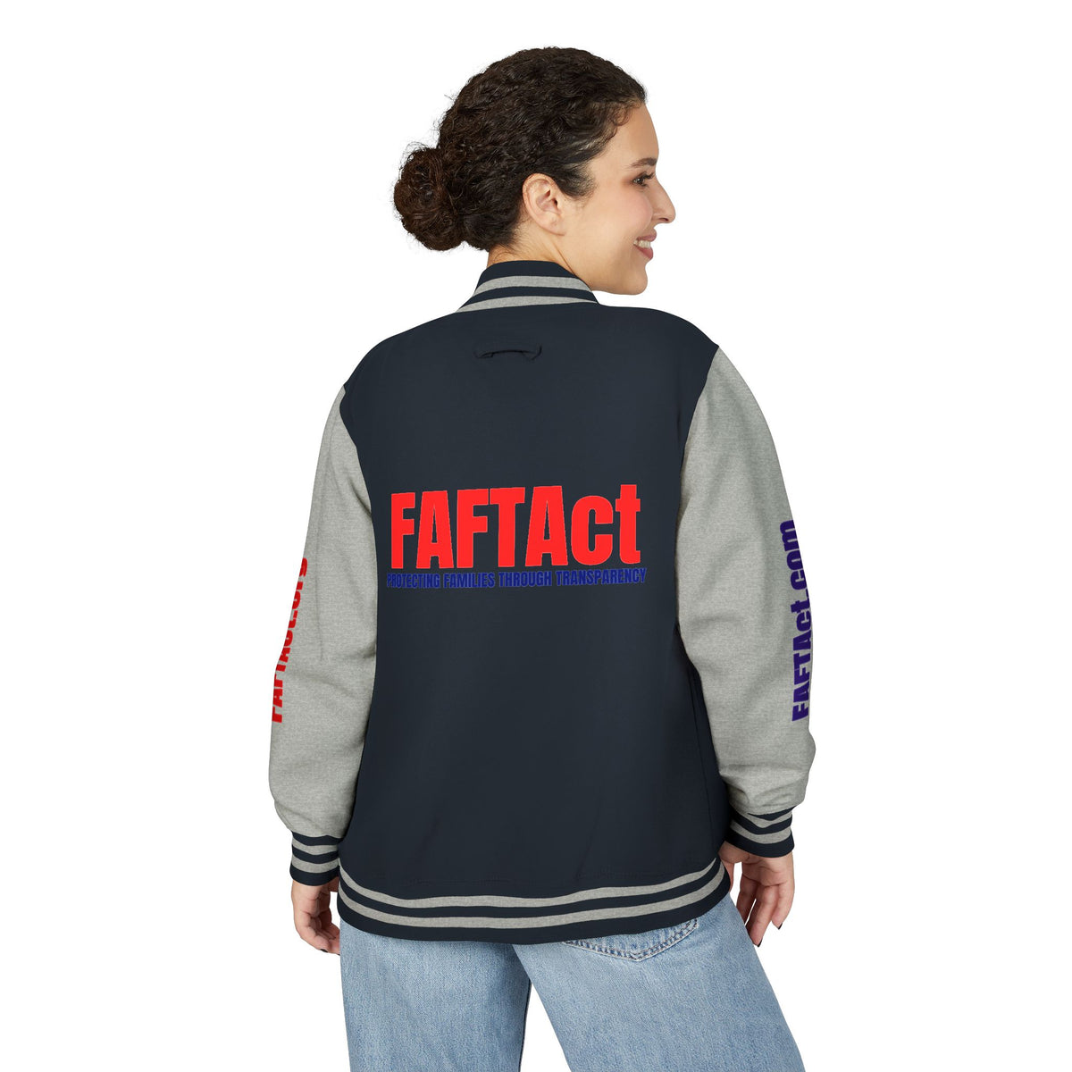 Letterman Varsity Jacket with “FAFTAct” Chest Logo
