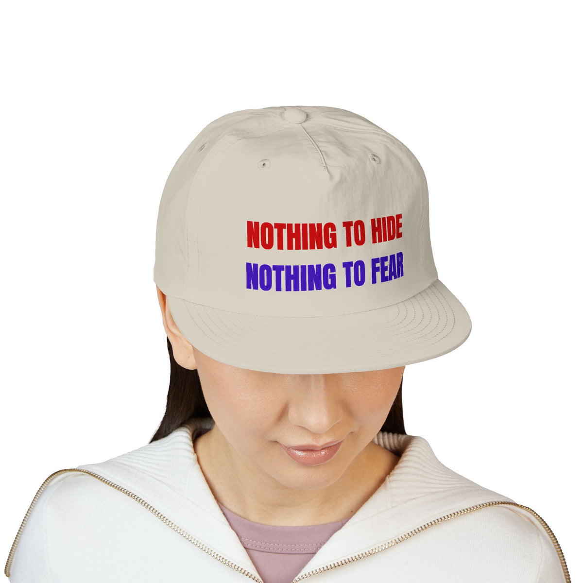 Surf Cap — "Nothing to Hide, Nothing to Fear" Embroidered Streetwear Hat