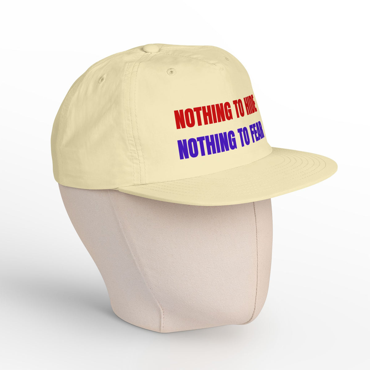 Surf Cap — "Nothing to Hide, Nothing to Fear" Embroidered Streetwear Hat