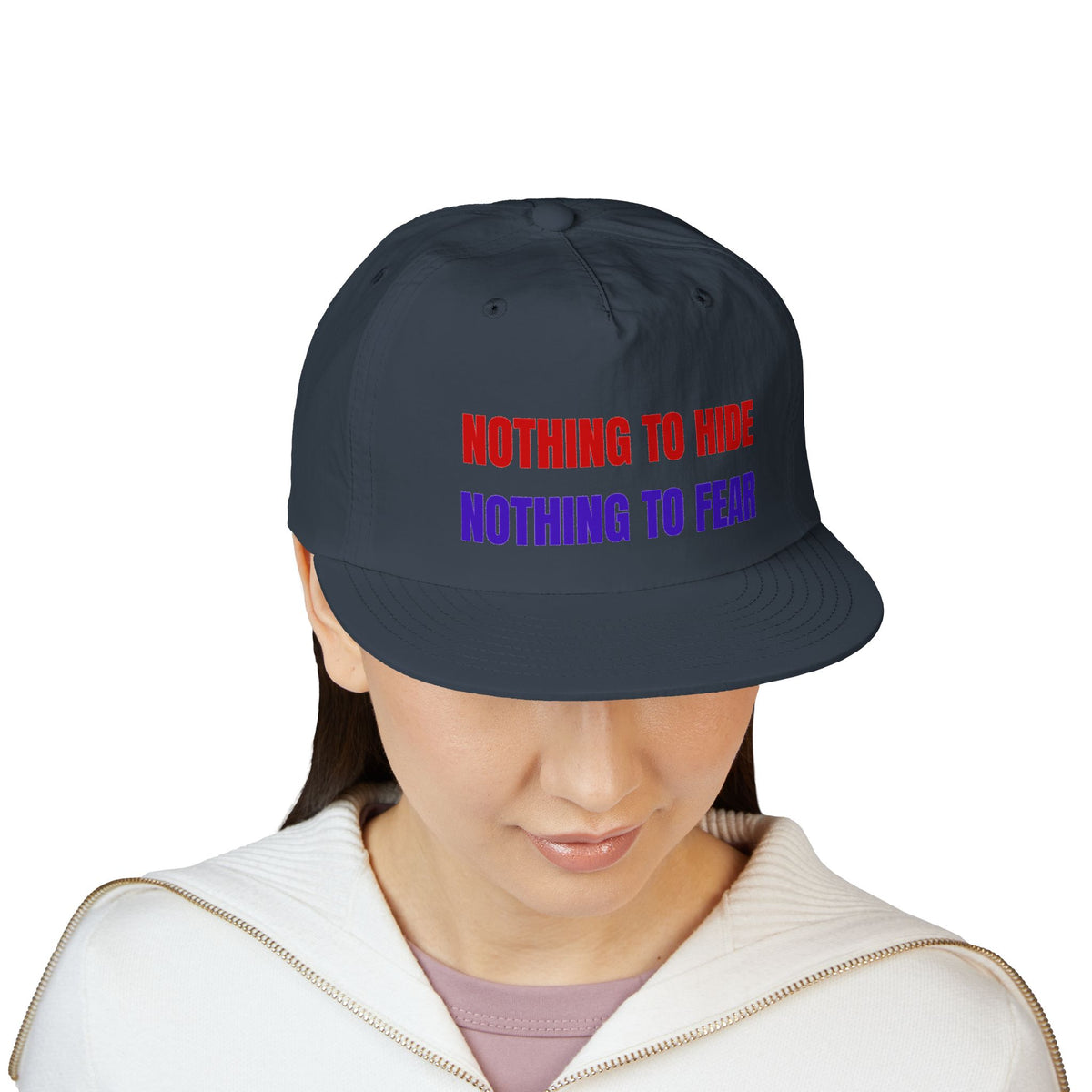 Surf Cap — "Nothing to Hide, Nothing to Fear" Embroidered Streetwear Hat
