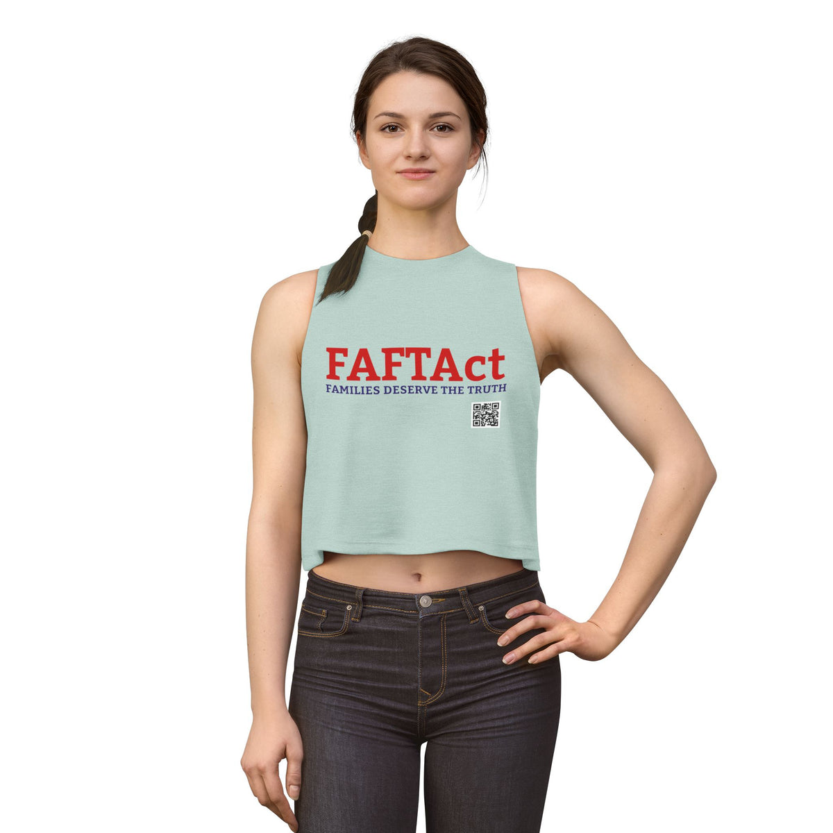 Women's Crop Top — "FAFTAct" Advocacy Tank