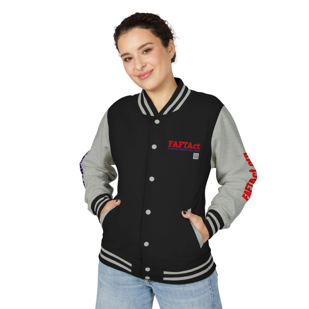 Letterman Varsity Jacket with “FAFTAct” Chest Logo