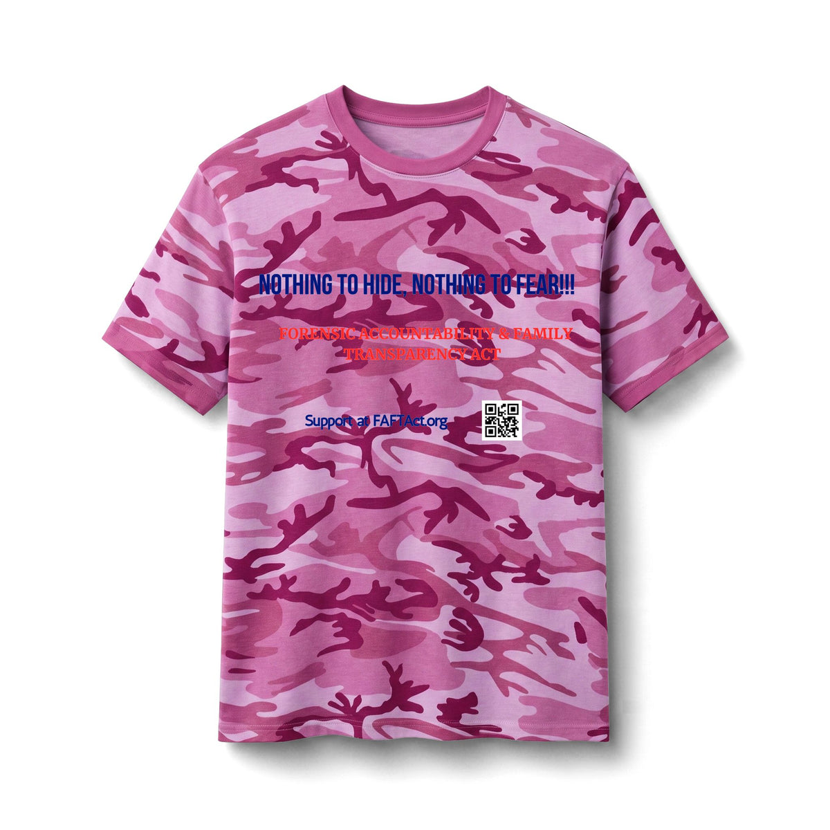 Camo Cotton Tee – "Nothing to Hide"
