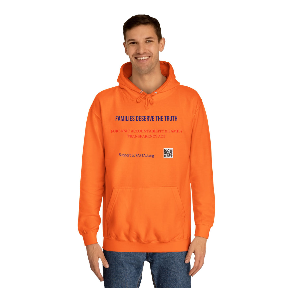 Families Deserve The Truth Hoodie (Red/Blue) Colors
