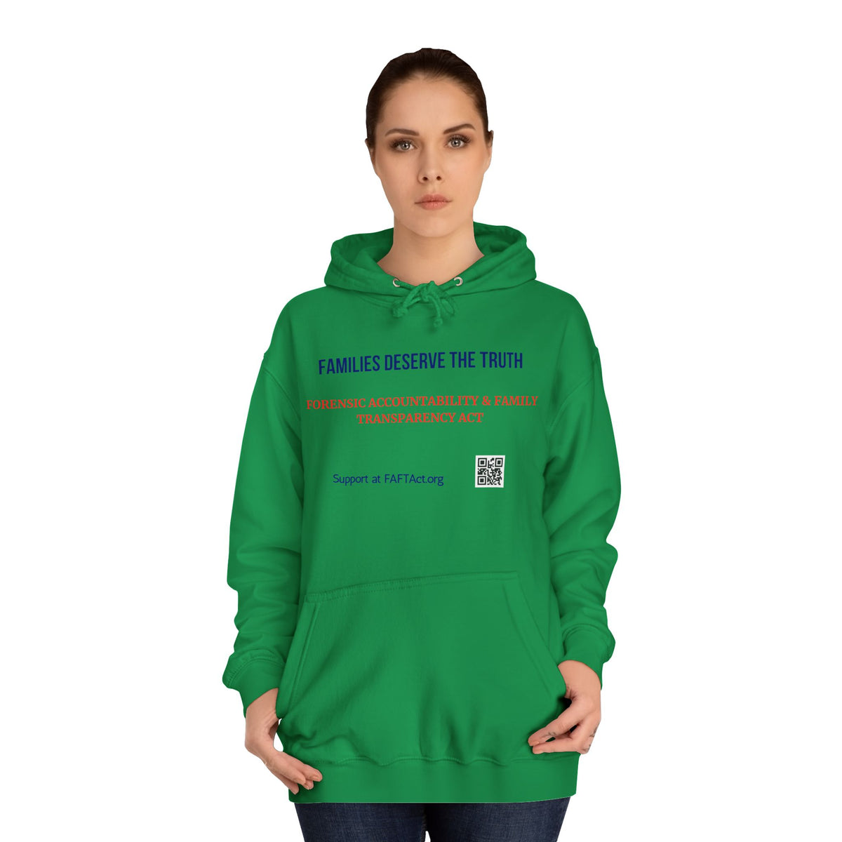 Families Deserve The Truth Hoodie (Red/Blue) Colors