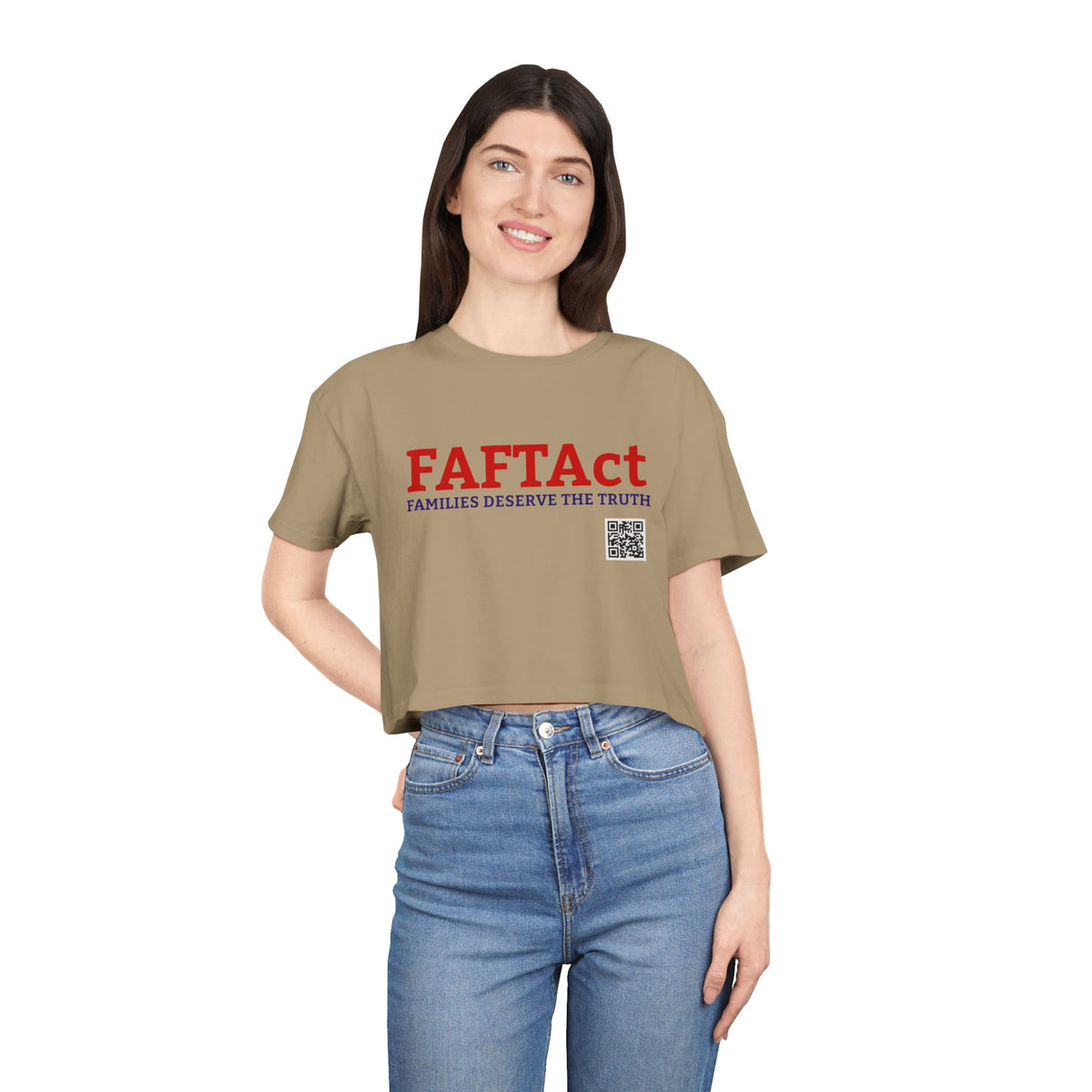 FAFTAct Women's Crop If Living Citizens — Graphic Tee
