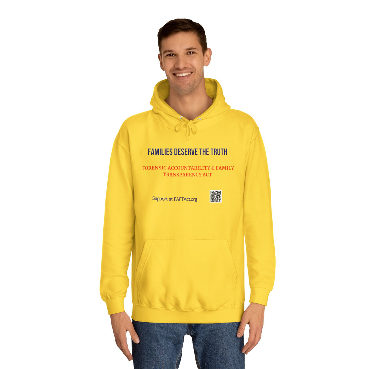 Families Deserve The Truth Hoodie (Red/Blue) Colors