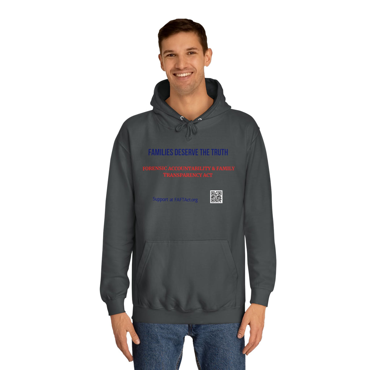 Families Deserve The Truth Hoodie (Red/Blue) Colors